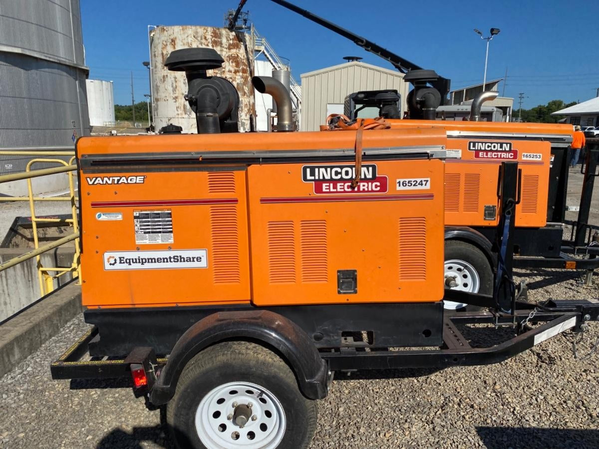 2021 Lincoln Electric Vantage 549X Ready Pak 3, ORANGE (includes trailer, cable rack, fender light kit)