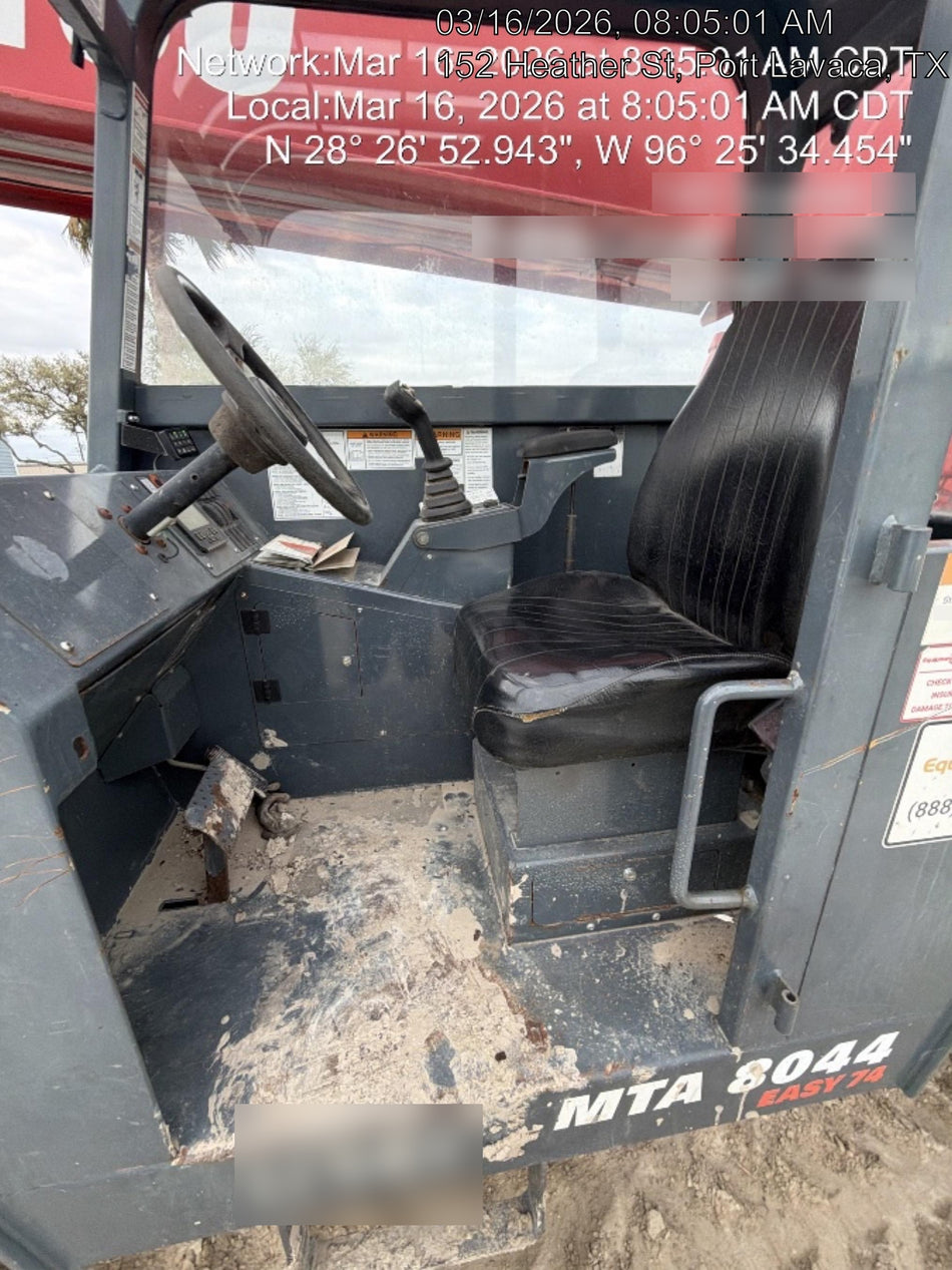 2019 Manitou MTA8044 Manitou MTA 8044 - 74 HP T4, Canopy, Worklights/Strobe, Beacon, 66" Carriage, 48" Forks, Solid Tires, Lift Hook, Aux Hydraulics