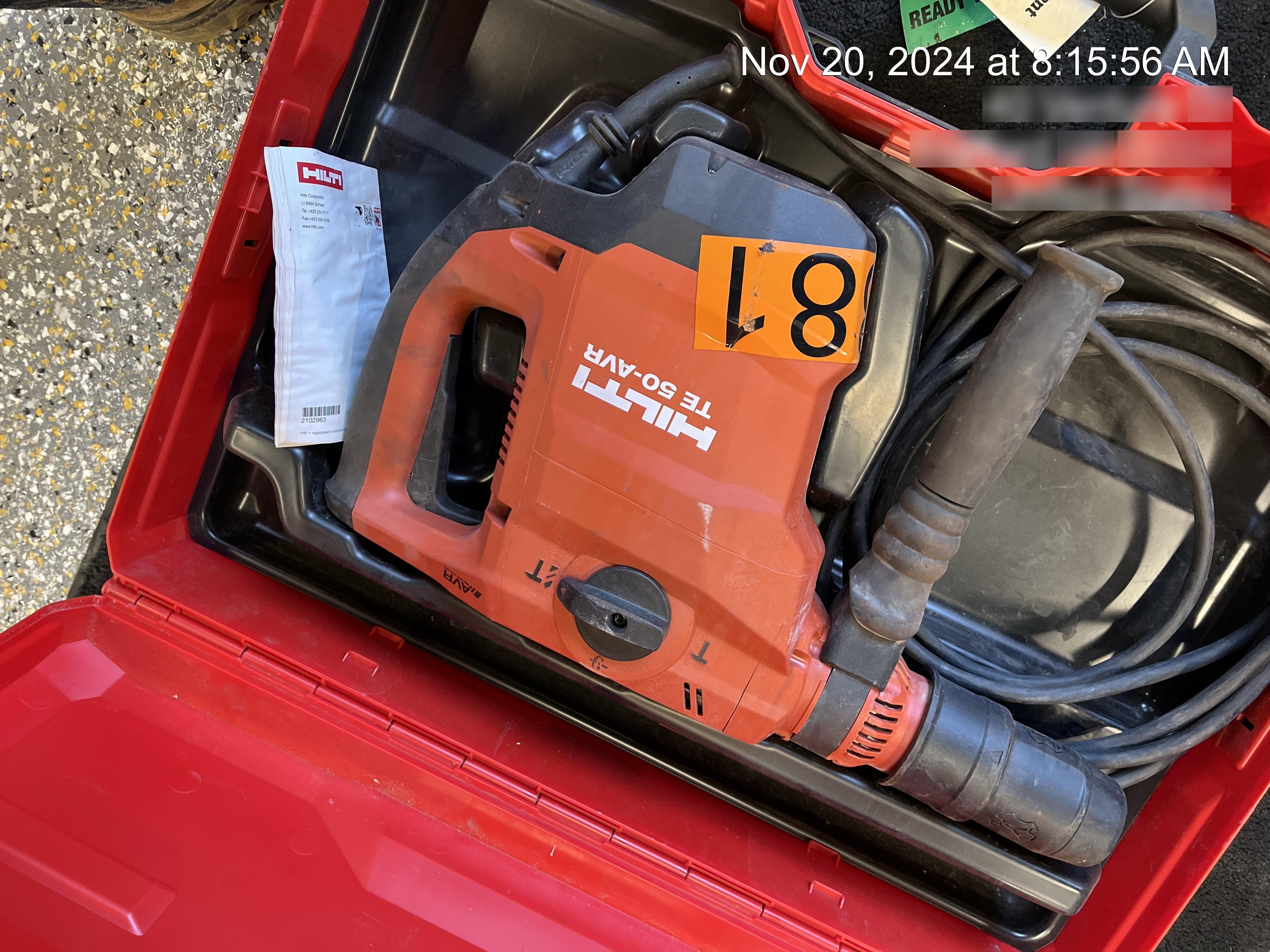 2021 HILTI TE 50-AVR