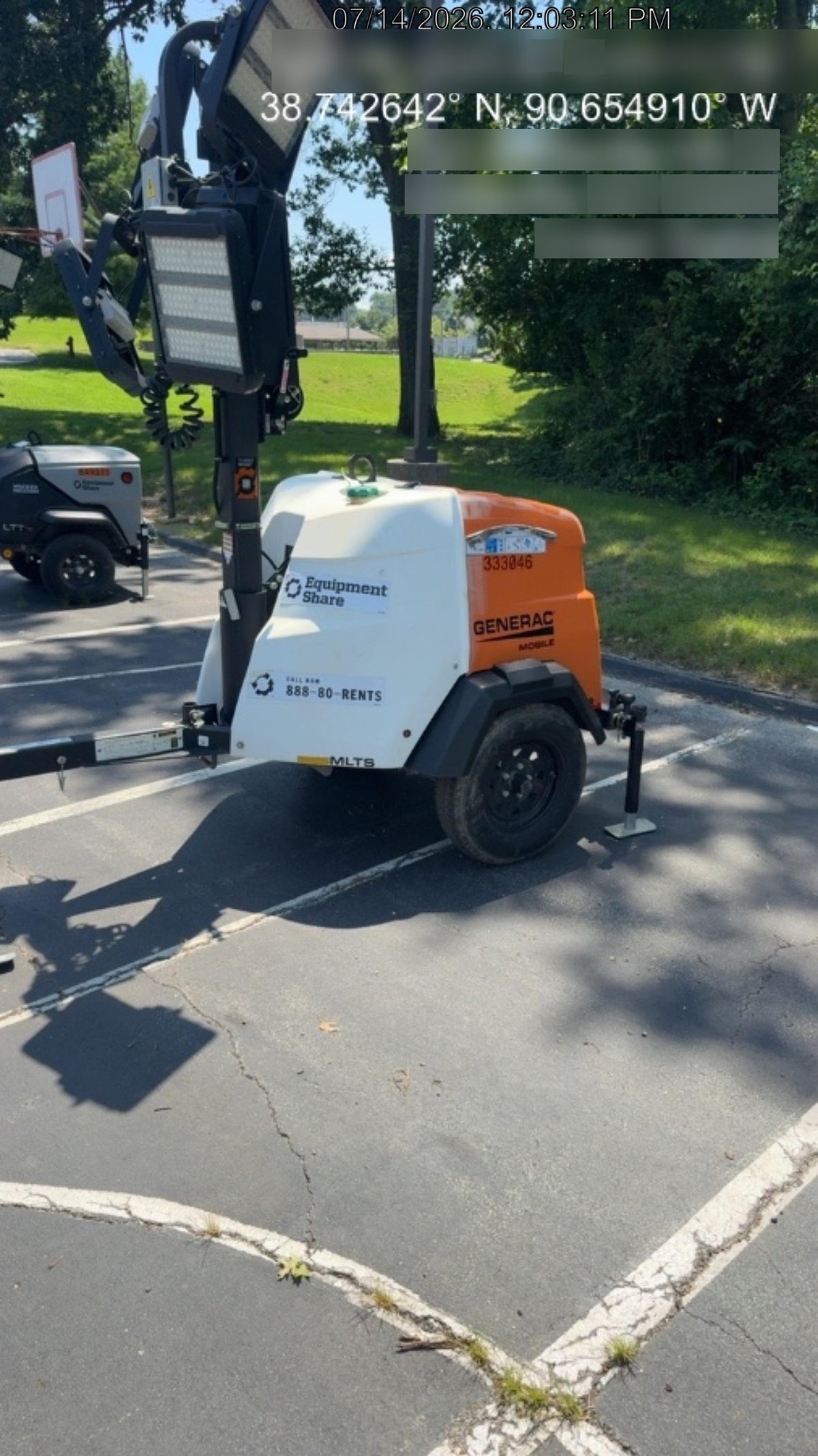 2023 Generac MLT2 Diesel, Flex Switch 120V Input, Powerzone Controller, (4) 320W LED Lights, 4kW Generator, 39.9 Gal Fuel Tank, 2" Ball, T3