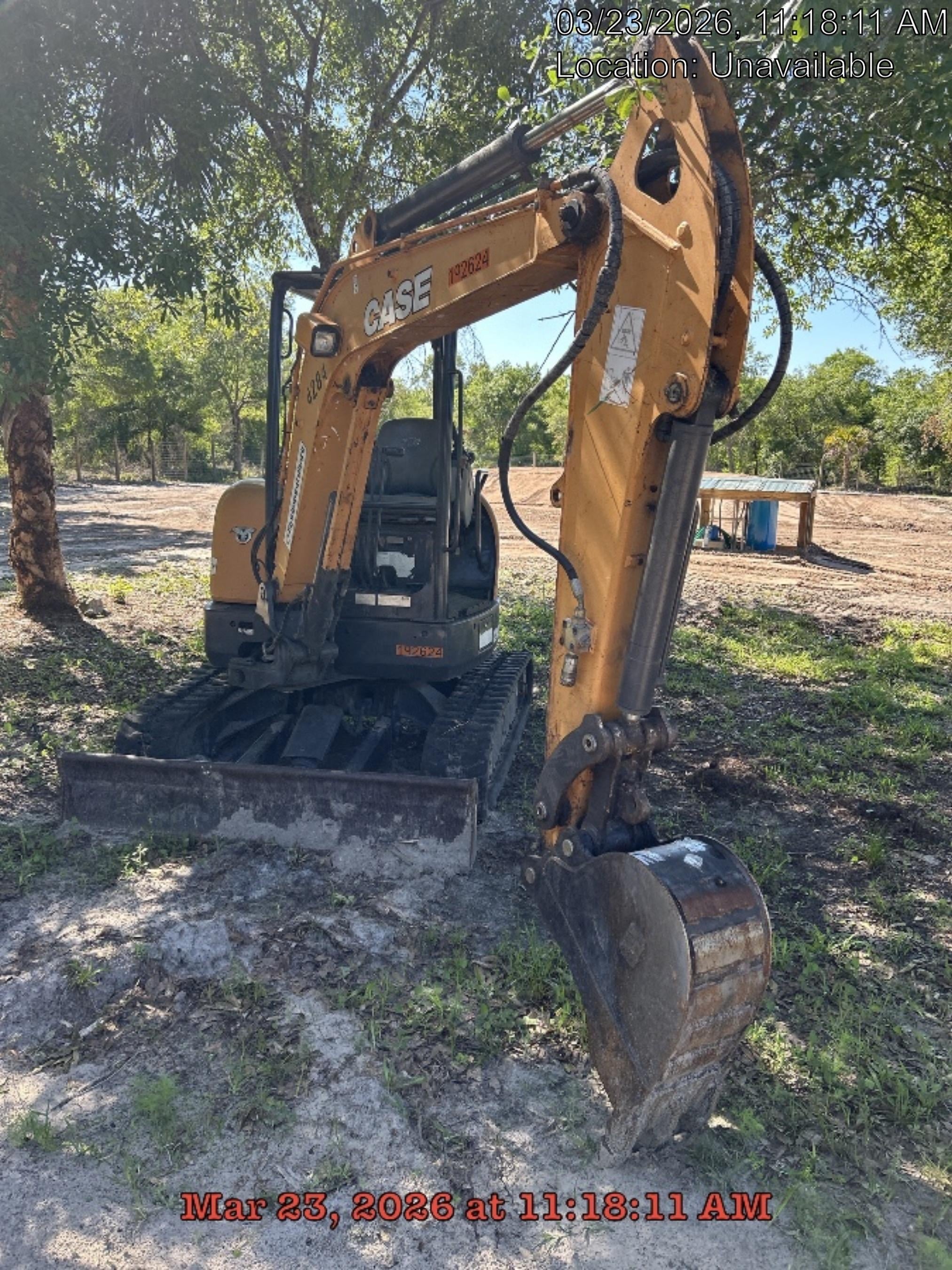 2018 Case CX37C ROPS, LONG ARM, RUBBER TRACKS, AUX HYD