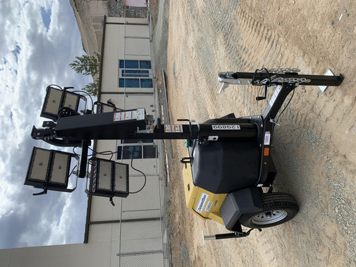 2021 Allmand NLV3GR (4) LED Light Fixture 350W, 23' Vertical Mast, 3kW Prime, Towable, Deep Sea L401, Leveling Jacks, Yanmar T4F 5.8hp