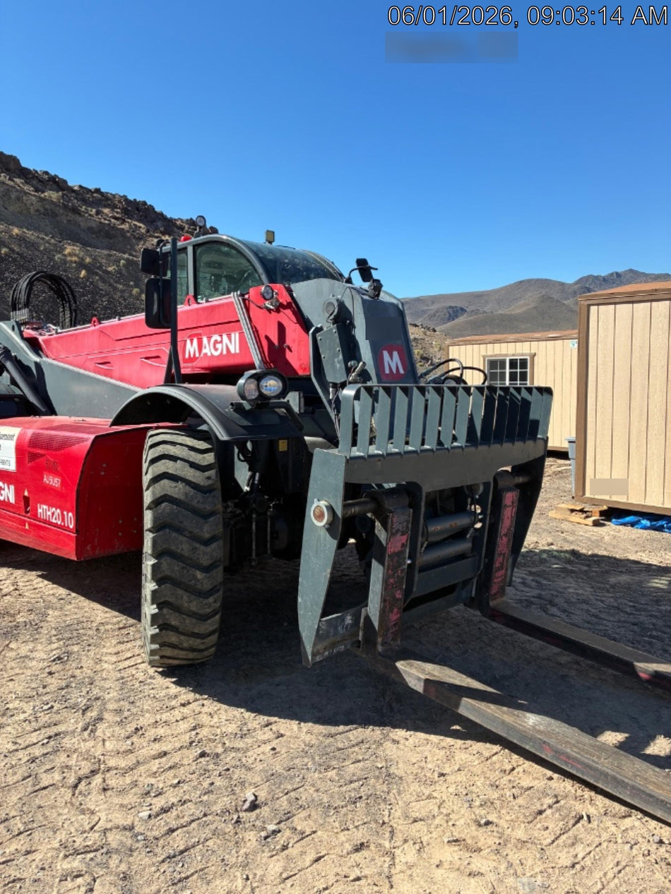 2019 Magni HTH 20.10 Two LED lights on cab - front, Four LED lights on cab - rear, Two LED lights on the boom, Camera on boom & back, Foam Filled Tires | Attachments: Forkcarriage 20 T with 96" forks & positioner w/Forkcarriage 20 T with 96" forks & positioner