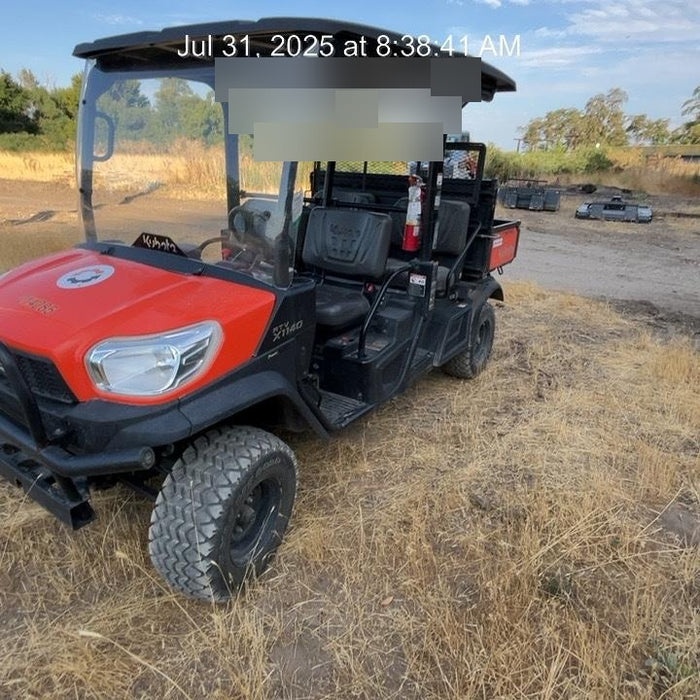 2022 Kubota RTV-X1140W-H Plastic Canopy, Windshield Acrylic Clear, LED Strobe Light, Wire Harness Kit, Back up Alarm