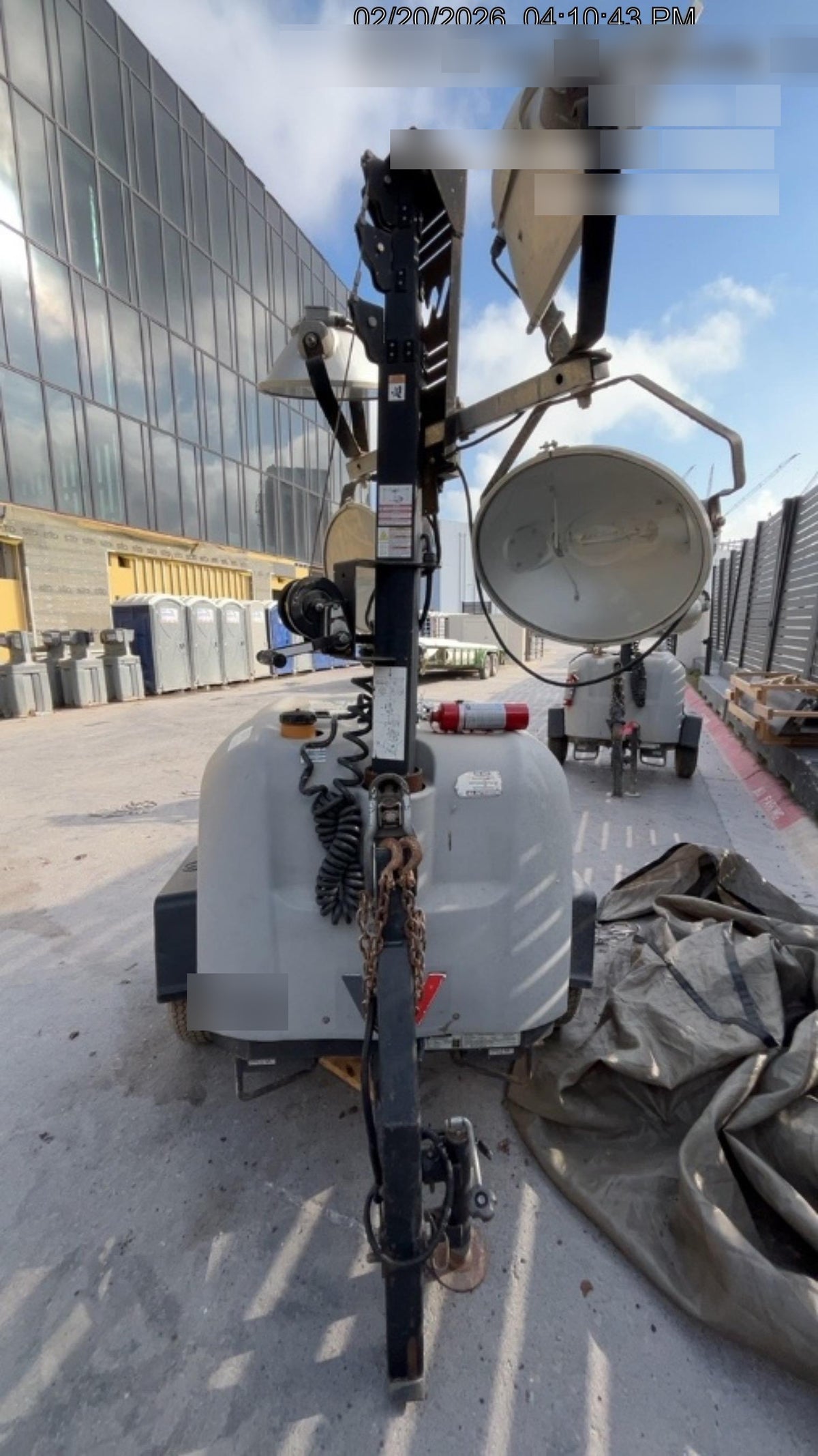 2018 Wacker Neuson LTV6K-MH Wacker Neuson LTV6K Mobile Light Tower w/Fuel Level Sensor Installed, Trailer VIN 5XFLV0416JM004545