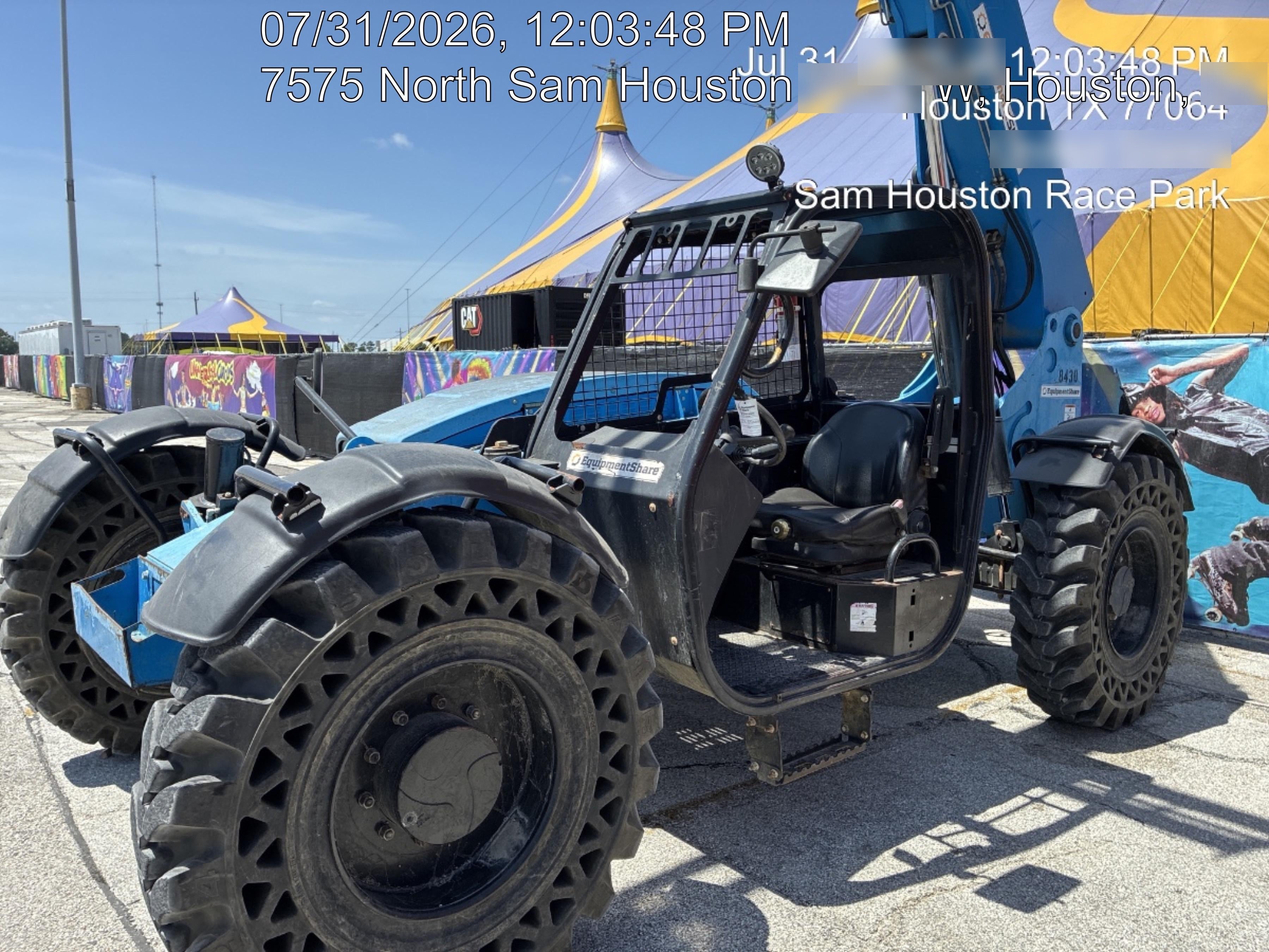 2018 Genie GTH-844 Genie GTH-844D w/Open ROPS, Solid Tires, Work Light/Beacon, 60" Carriage and Forks
