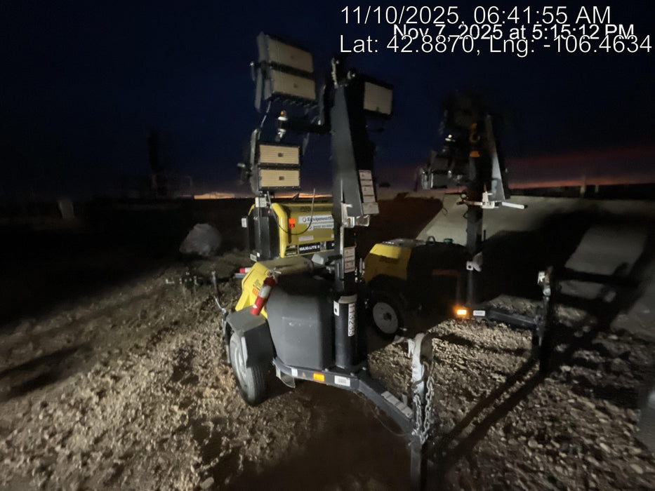 2020 Allmand NLV3GR (4) LED Light Fixture 350W, 23' Vertical Mast, 3kW Prime, Towable, Deep Sea L401, Leveling Jacks, Yanmar T4F 5.8hp