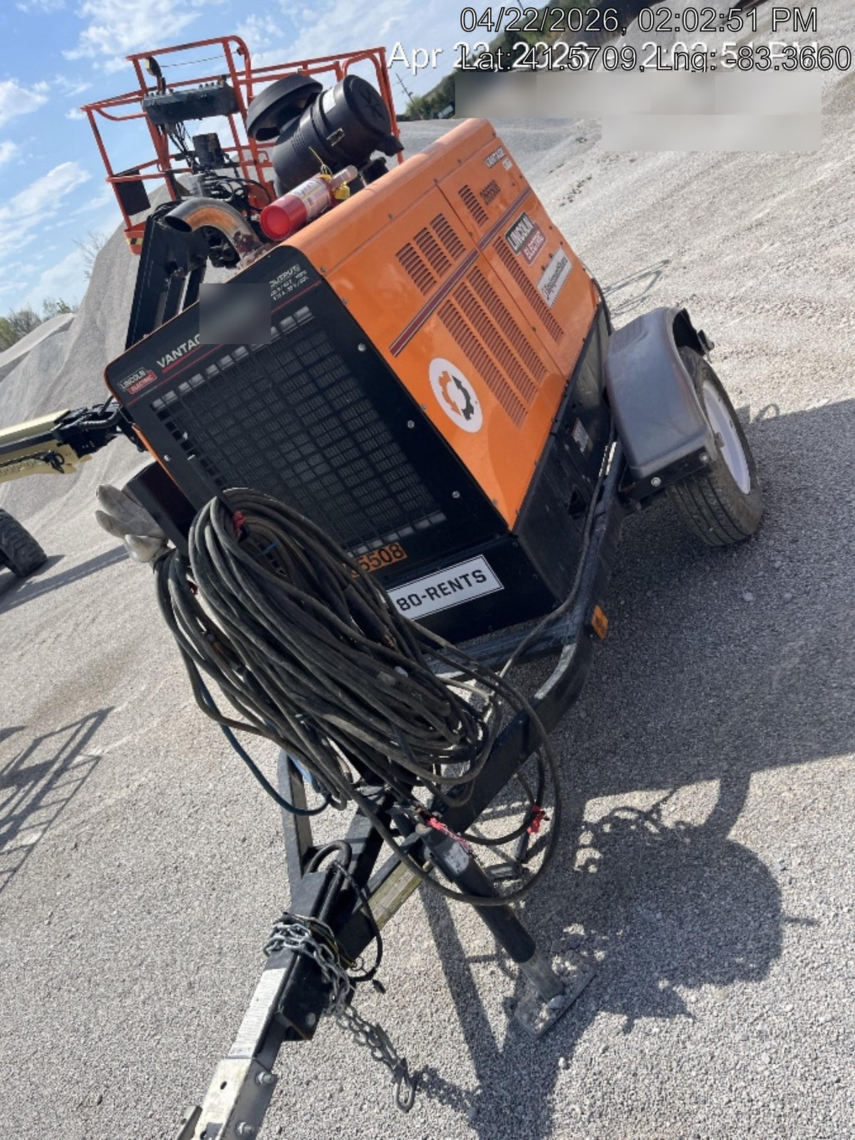 2022 Lincoln Electric Vantage 549X Crosslink Technology, Trailer Mounted, ES Decals, T3