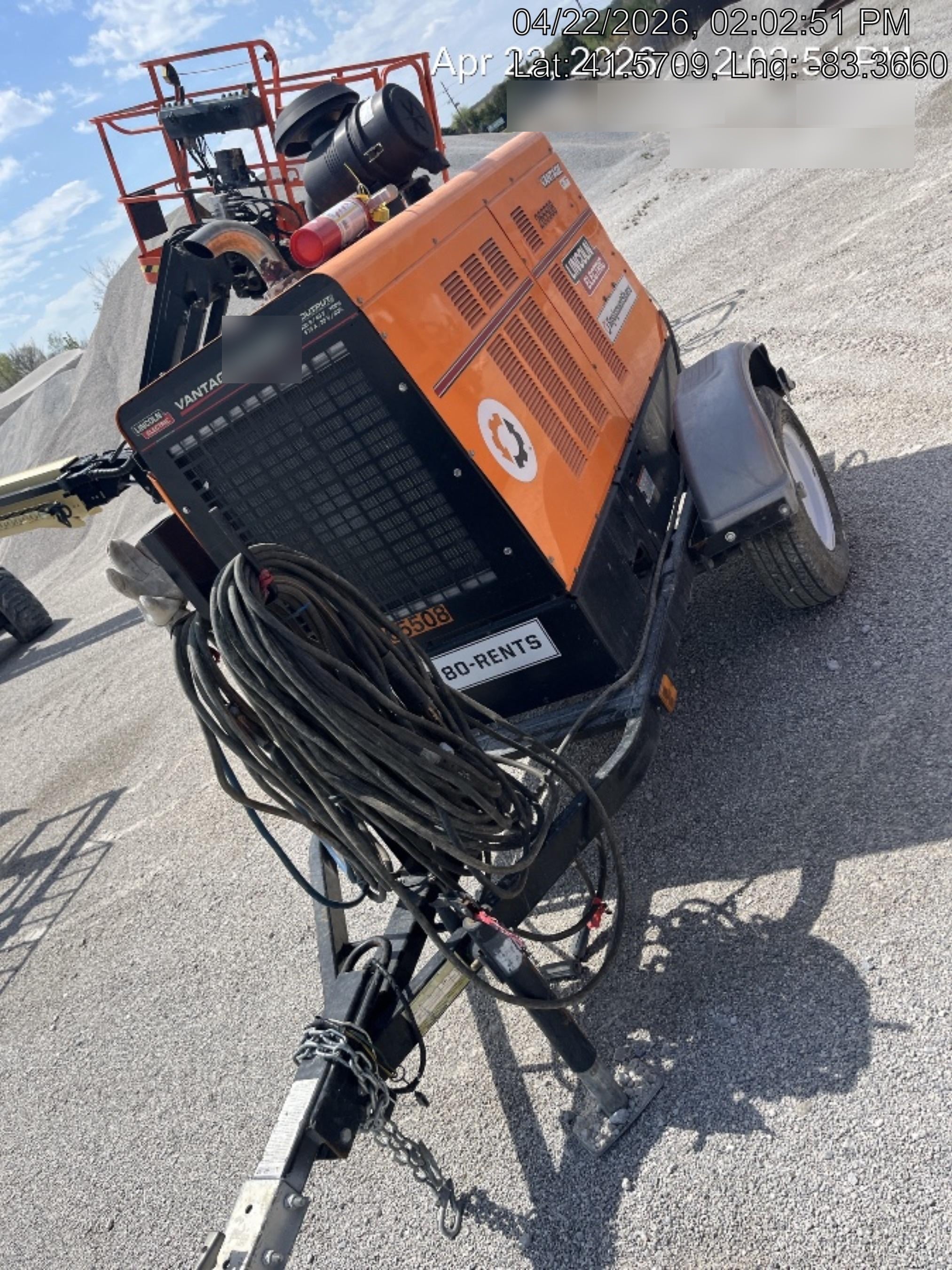 2022 Lincoln Electric Vantage 549X Crosslink Technology, Trailer Mounted, ES Decals, T3