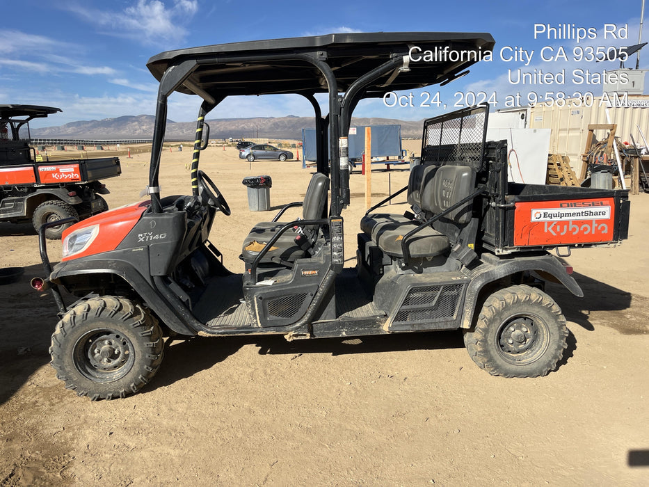 2022 Kubota RTV-X1140W-H Plastic Canopy, Windshield Acrylic Clear, LED Strobe Light, Wire Harness Kit, Back up Alarm