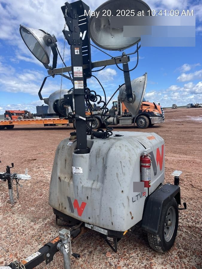 2019 Wacker Neuson LTV6L-MH Mobile Light Tower w/Fuel Level Sensor Installed
