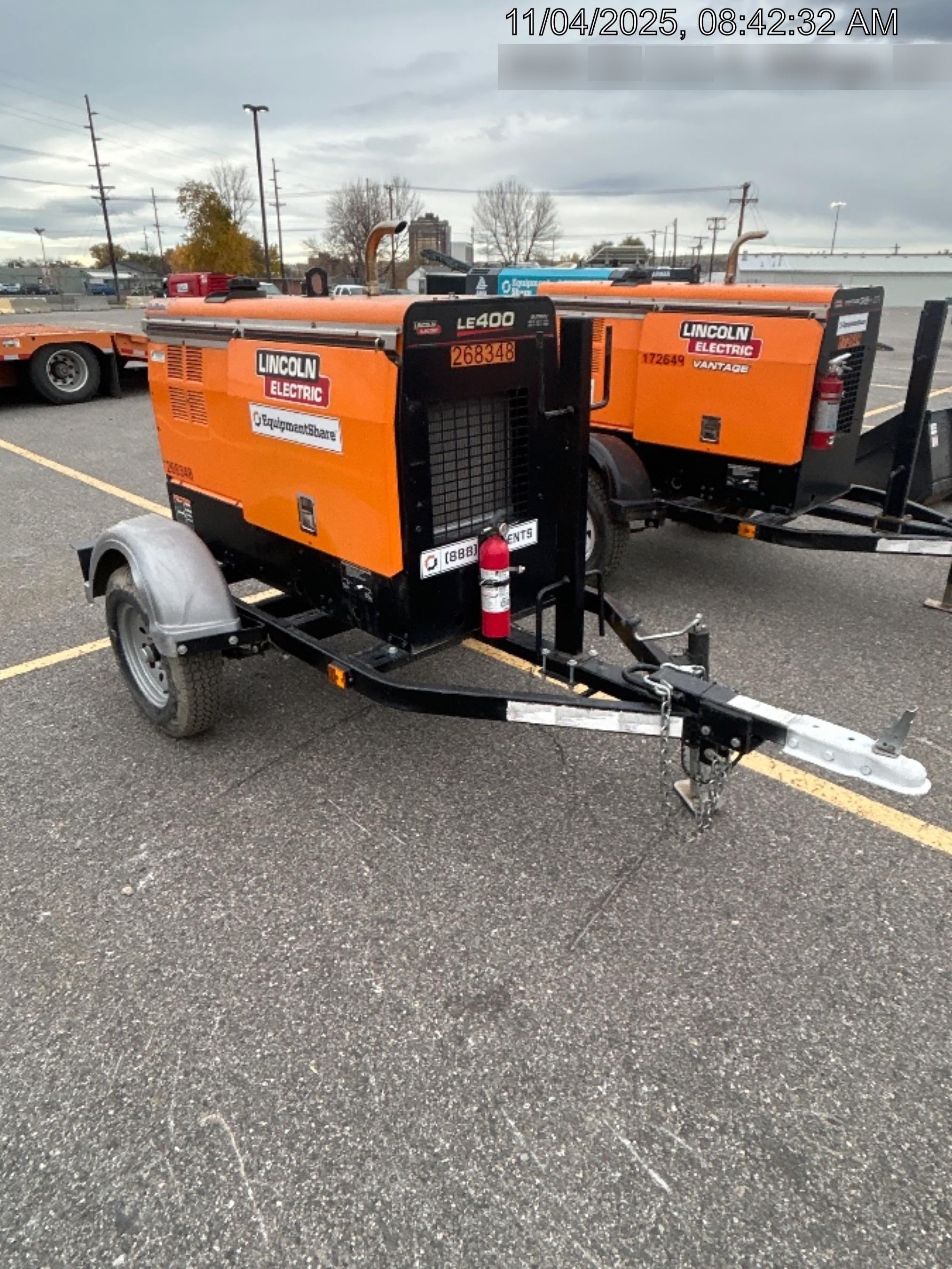 2022 Lincoln Electric LE400 Kubota V1505, Trlr, Cable Rack, Light Kit, ES Decals, T3