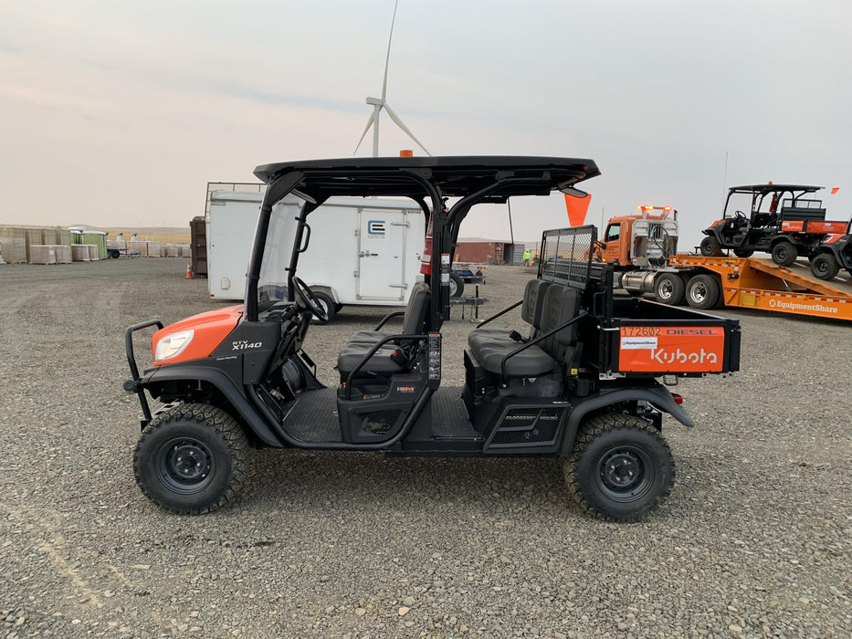 2022 Kubota RTV-X1140W-H Plastic Canopy, Windshield Acrylic Clear, LED Strobe Light, Wire Harness Kit, Back up Alarm