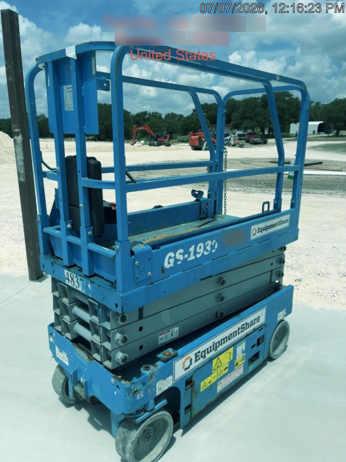 2019 Genie GS-1930 Fixed rails with chain Entry