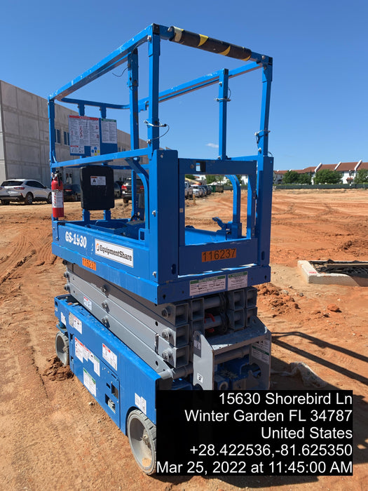 2020 Genie GS-1930 Solid Non Marking Tires, Beacon, Folding rails with half height swing gate