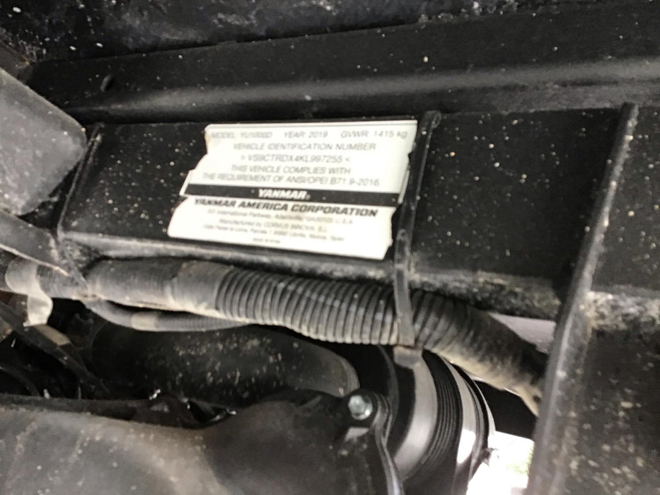 2021 Yanmar YU1000 Canopy, Steel Wheel, Poly WindShield, Beacon, Backup Alarm