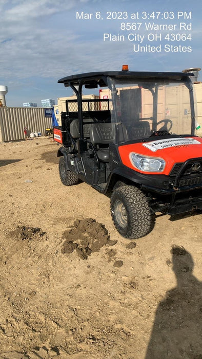 2022 Kubota RTV-X1140W-H Plastic Canopy, Windshield Acrylic Clear, LED Strobe Light, Wire Harness Kit, Back up Alarm
