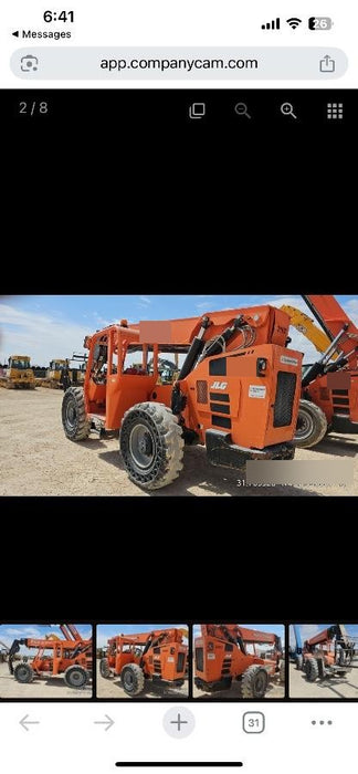 2018 Skytrak 10054 Skytrak 10054 10K Telehandler w/Open ROPS Solid Tires, LED Work Lights, Rotating Beacon, 60" Carriage/60" Forks