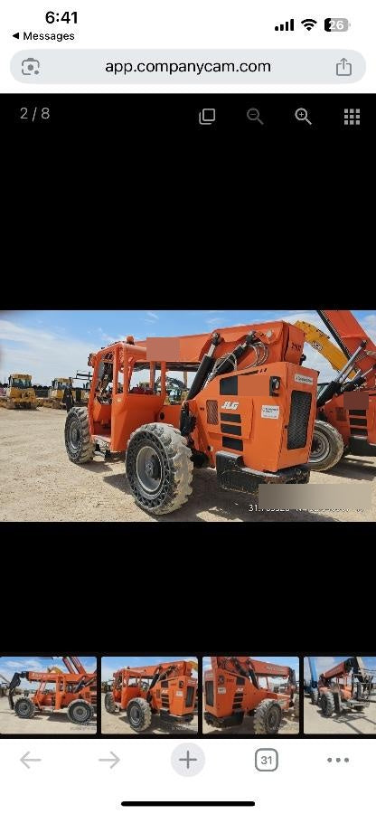 2018 Skytrak 10054 Skytrak 10054 10K Telehandler w/Open ROPS Solid Tires, LED Work Lights, Rotating Beacon, 60" Carriage/60" Forks