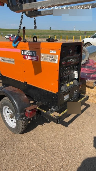 2022 Lincoln Electric LE400 Kubota V1505, Trlr, Cable Rack, Light Kit, ES Decals, T3