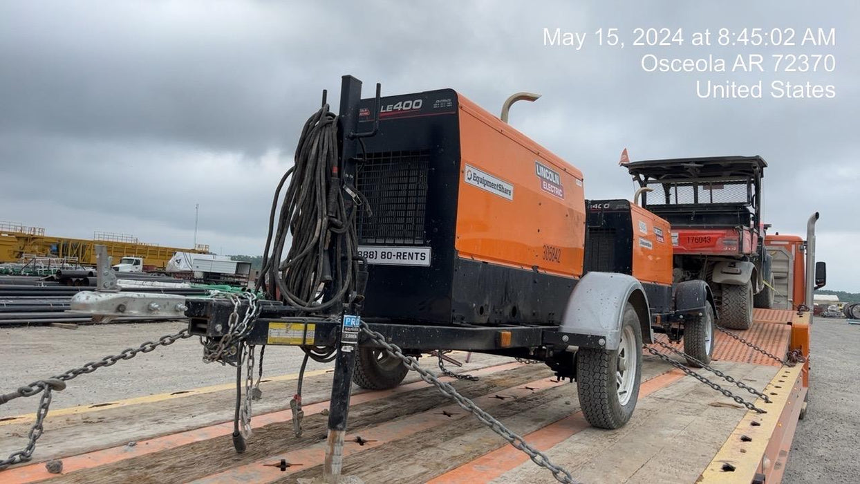 2023 Lincoln Electric LE400 Kubota V1505, Trlr, Cable Rack, Light Kit, ES Decals, T3