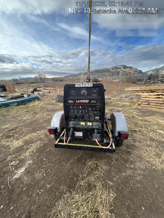 2023 Lincoln Electric LE400 Kubota V1505, Trlr, Cable Rack, Light Kit, ES Decals, T3