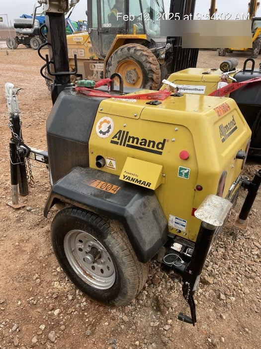 2022 Allmand NLV3GR (4) LED Light Fixture 350W, 23' Vertical Mast, 3kW Prime, Towable, ES Decals, T3