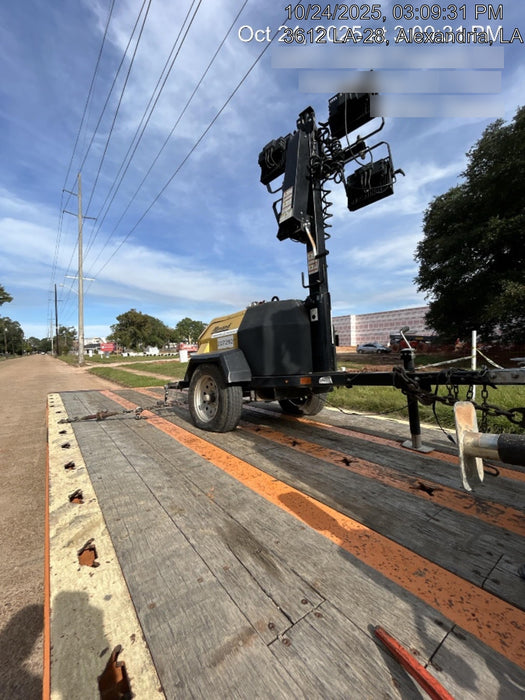 2022 Allmand NLV3GR (4) LED Light Fixture 350W, 23' Vertical Mast, 3kW Prime, Towable, Deep Sea L401, Leveling Jacks, Yanmar T4F 5.8hp