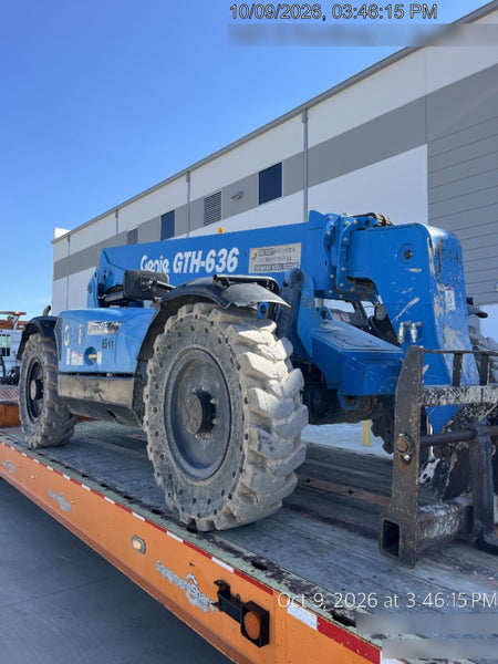 2018 Genie GTH-636 Genie GTH-636 w/Open ROPS, Solid Tires, Work Light/Beacon, 48" Carriage and Forks