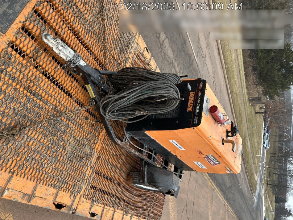 2021 Lincoln Electric Vantage 322 Vantage 322 Ready Pak 3 w/ Decals, ORANGE (includes trailer, cable rack, fender light kit) NO Telematics