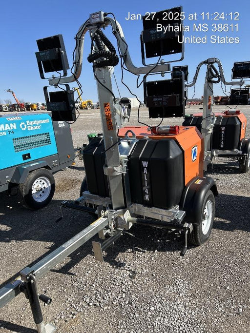 2025 Wanco WLTT-4MM4K Diesel, Mitsubishi L2E, 9.0HP @1800 rpm, Deep Sea Controller, Shore Power Plug, Auto Start, (4) 350W LED Floodlights, 4kW Generator, 60 Gal Fuel Tank, 2" Ball, T3