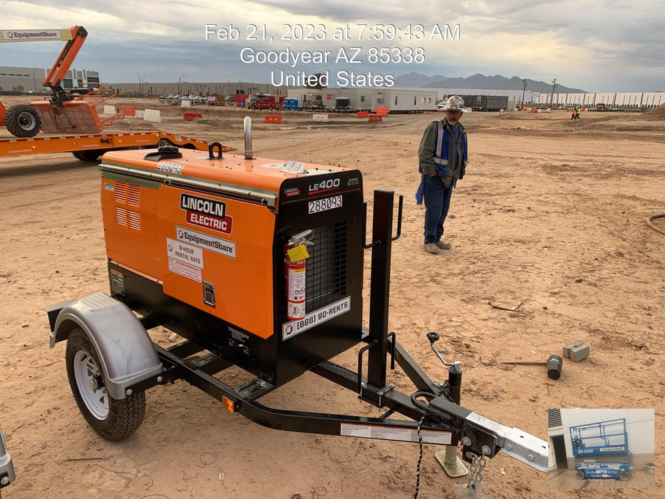 2023 Lincoln Electric LE400 Kubota V1505, Trlr, Cable Rack, Light Kit, ES Decals, T3