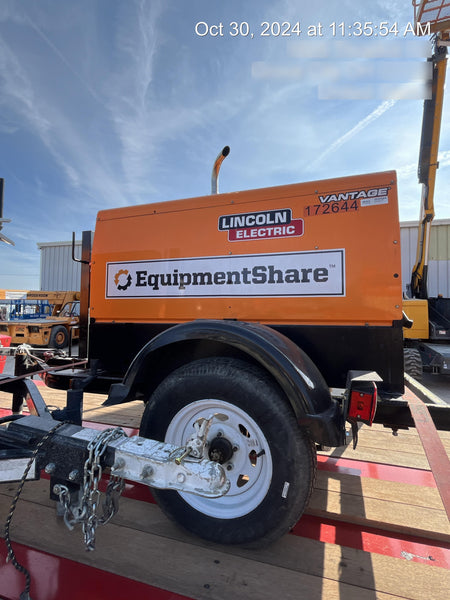 2021 Lincoln Electric Vantage 322 Vantage 322 Ready Pak 3 w/ Decals, ORANGE (includes trailer, cable rack, fender light kit) NO Telematics