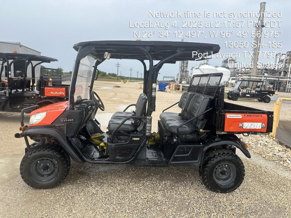 2020 Kubota RTV-X1140W-H Canopy, Diesel, 2 Seater, HDWS Tires, Windshield, Back up Alarm, Amber Strobe Light, Cargo Box
