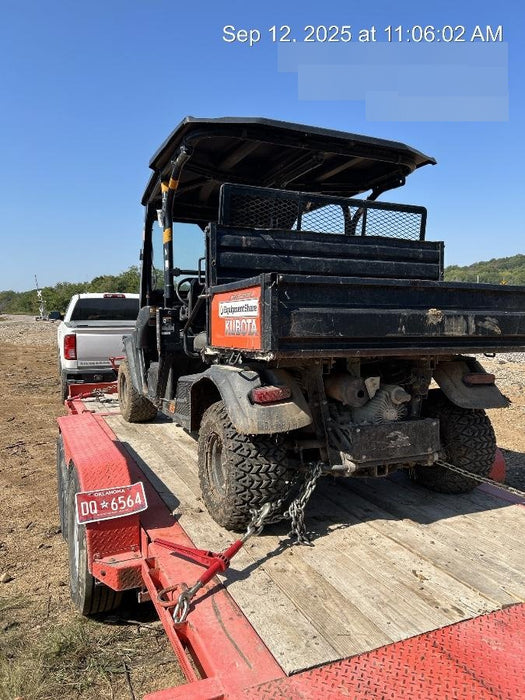 Kubota RTV-X1140W-H Kubota RTVX1140WH 4wd Utility Cart, LED Strobe, Windshield Tempered Glass, Pastic Canopy, Wire Harness Kit, Backup Alarm