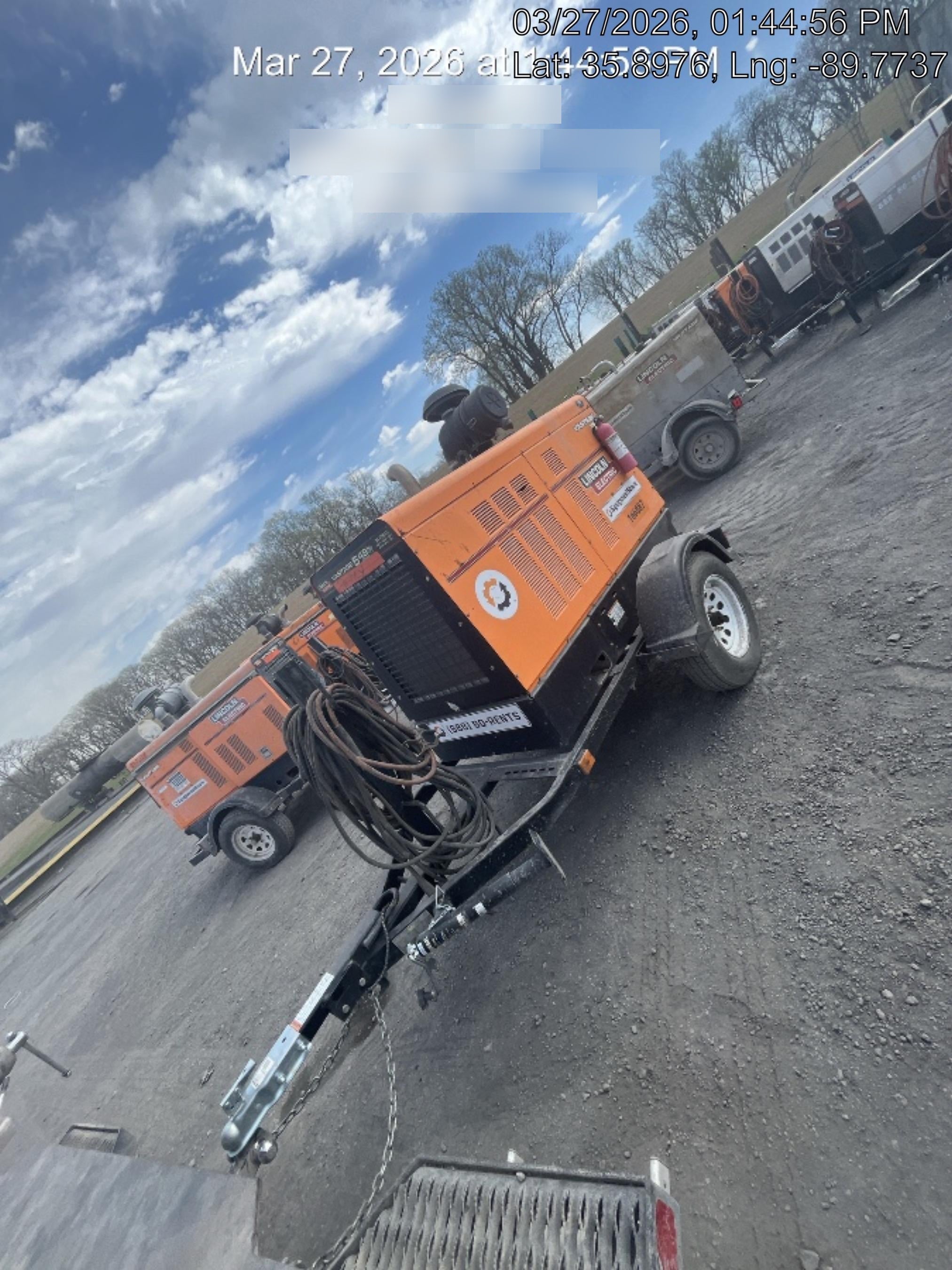 2021 Lincoln Electric Vantage 549X Ready Pak 3, ORANGE (includes trailer, cable rack, fender light kit)