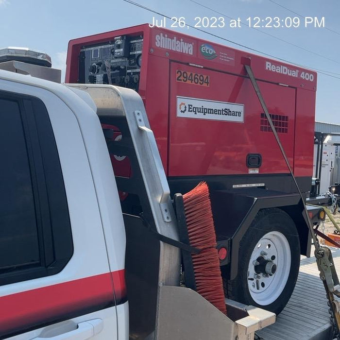 2023 Shindaiwa DGW400MDL Kubota D902 Engine, 23 HP, Dual Op Welder, Wire, Arc, Droop Stick, Tig, and CC Stick Functionality, Simulphase, 3 Phase and 1 Phase Gen Output, Single Axle NB Trlr, Slr Trckl Chrg 12V 12W, Fire Ext