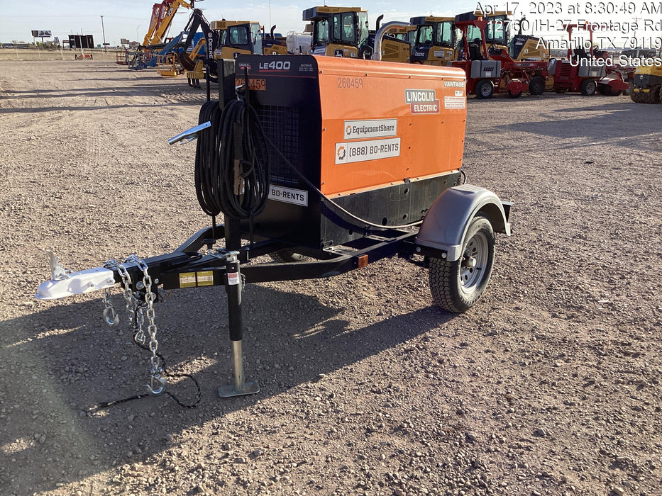 2022 Lincoln Electric LE400 Kubota V1505, Trlr, Cable Rack, Light Kit, ES Decals, T3