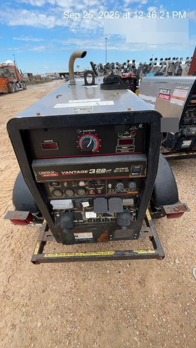 2019 Lincoln Electric Vantage 322 Ready-Pak 3, Two Wheel Trailer, Fender and Light Kit, Cable Rack