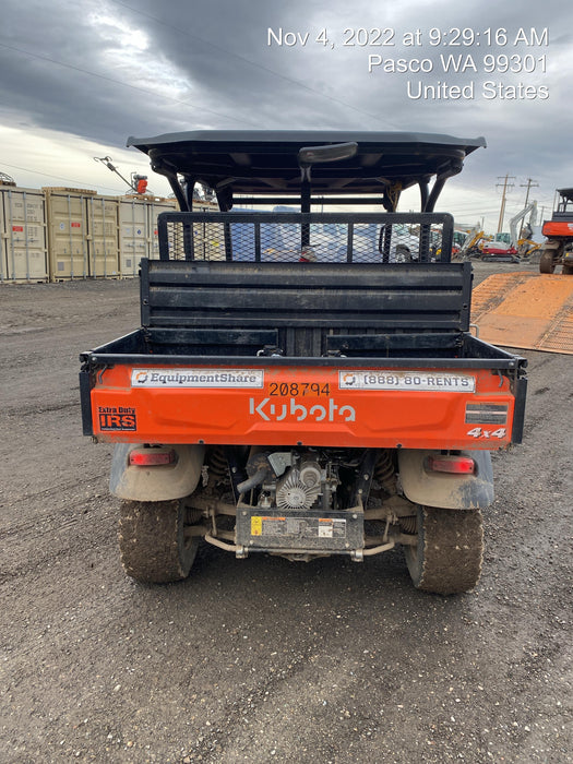 2022 Kubota RTV-X1140W-H Plastic Canopy, Windshield Acrylic Clear, LED Strobe Light, Wire Harness Kit, Back up Alarm