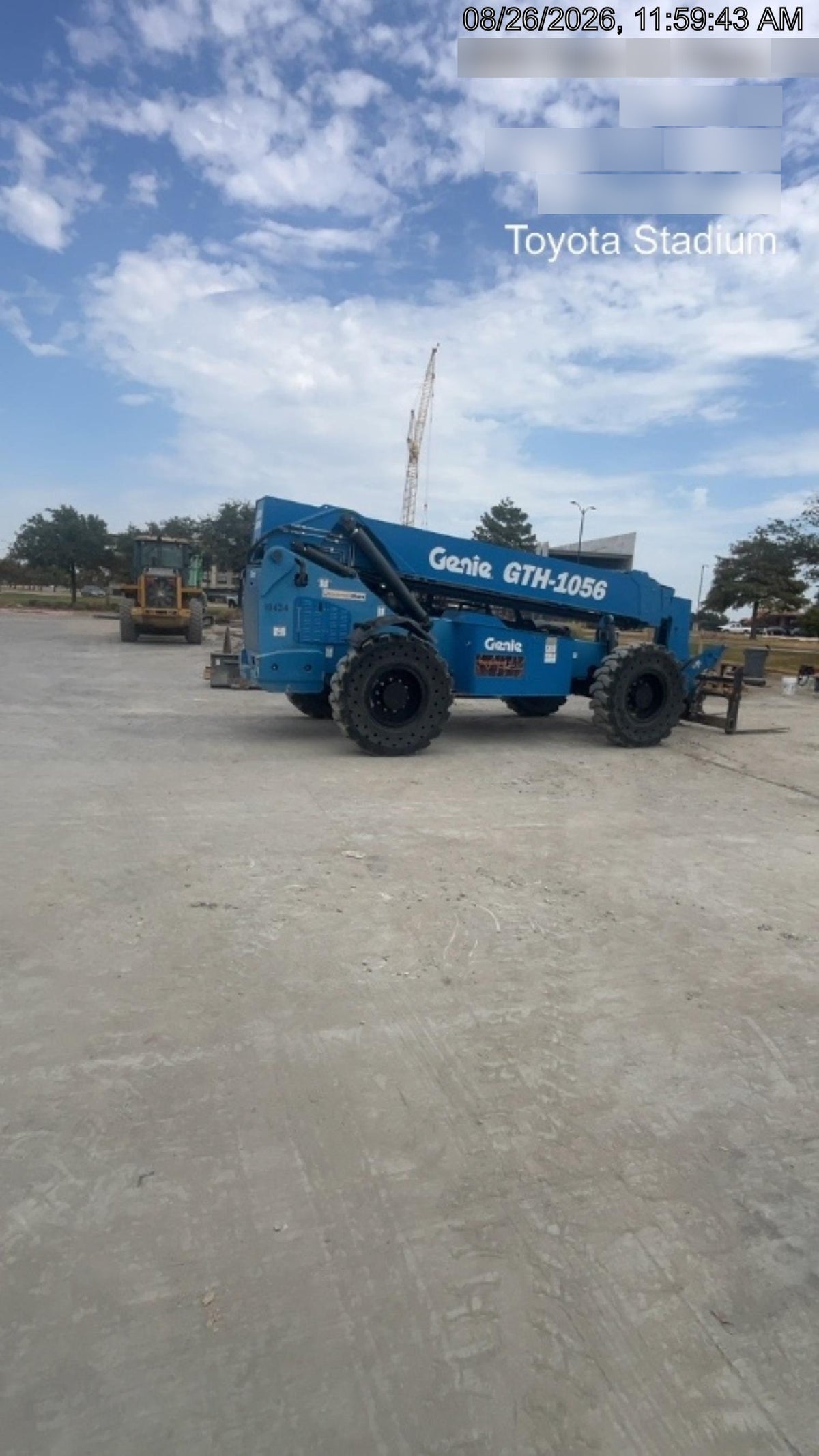 2018 Genie GTH-1056 Genie GTH-1056 w/Open ROPS, Solid Tires, Work Light/Beacon, 60" Carriage and Forks