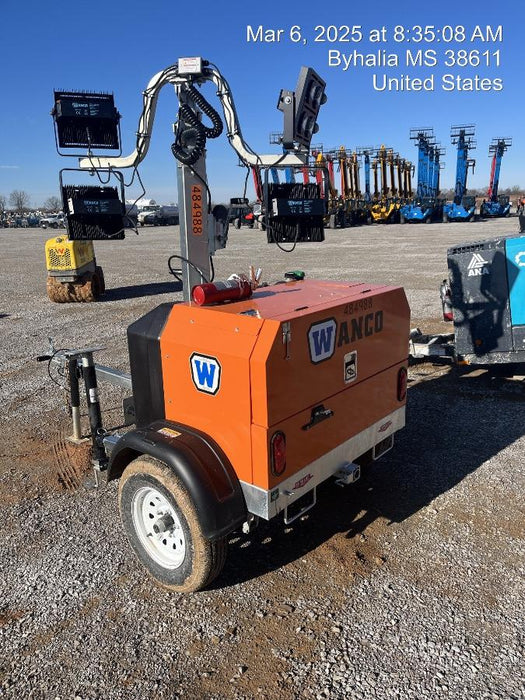 2025 Wanco WLTT-4MM4K Diesel, Mitsubishi L2E, 9.0HP @1800 rpm, Deep Sea Controller, Shore Power Plug, Auto Start, (4) 350W LED Floodlights, 4kW Generator, 60 Gal Fuel Tank, 2" Ball, T3