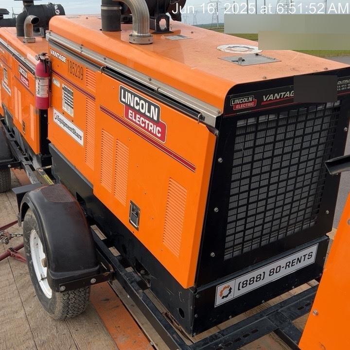 2021 Lincoln Electric Vantage 549X Ready Pak 3, ORANGE (includes trailer, cable rack, fender light kit)