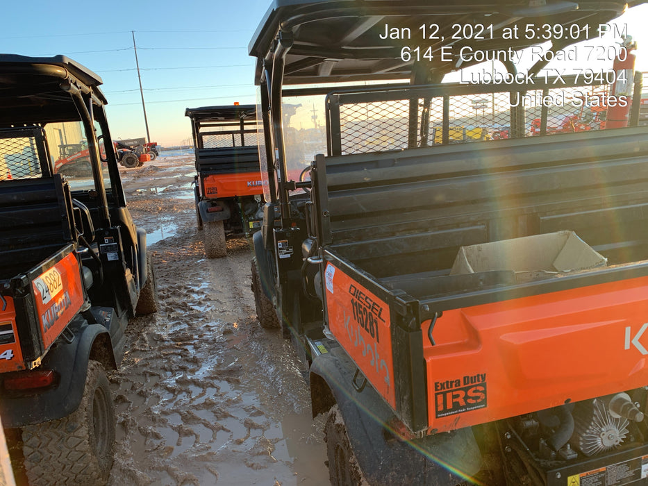 2020 Kubota RTV-X1140W-H Kubota RTVX1140WH 4wd Utility Cart, LED Strobe, Windshield Tempered Glass, Plastic Canopy, Wire Harness Kit, Backup Alarm