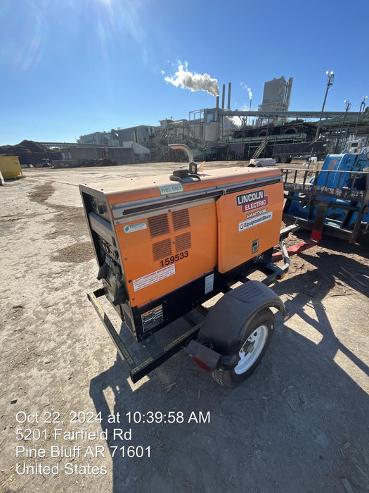 2021 Lincoln Electric Vantage 322 Vantage 322 Ready Pak 3 w/ Decals, ORANGE (includes trailer, cable rack, fender light kit) NO Telematics