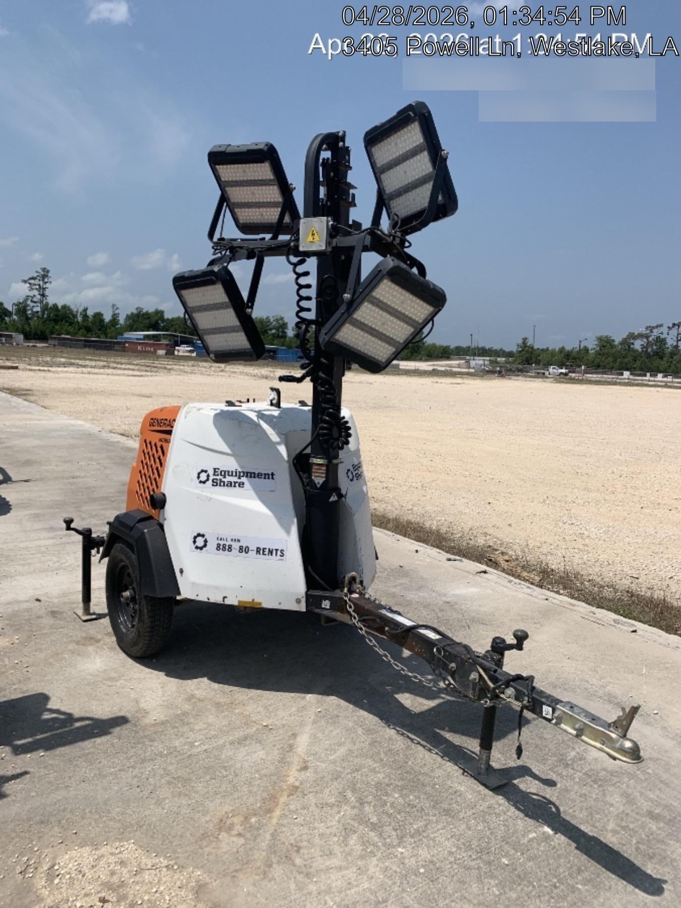 2024 Generac MLT2 Diesel, Flex Switch 120V Input, Powerzone Controller, 
(4) 320W LED Lights, 4kW Generator, 39.9 Gal Fuel Tank, 2" Ball, T3