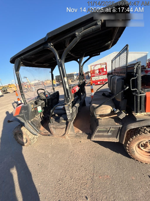 2020 Kubota RTV-X1140W-H 4WD utility cart -LED strobe -Windshield tempered glass -Plastic canopy -Wire harness kit -Backup alarm