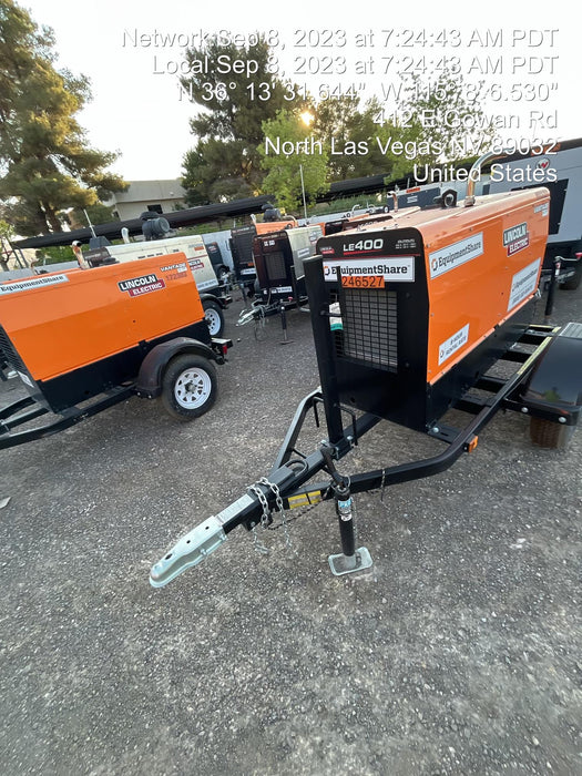 2022 Lincoln Electric LE400 Kubota V1505, Trlr, Cable Rack, Light Kit, ES Decals, T3