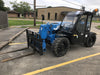 2020 Genie GTH-5519 Cab/Heat/Air, Solid Tires, Work Lights, Beacon, Aux Hydraulics, Back up Alarm w/48" Carriage, 48" Forks