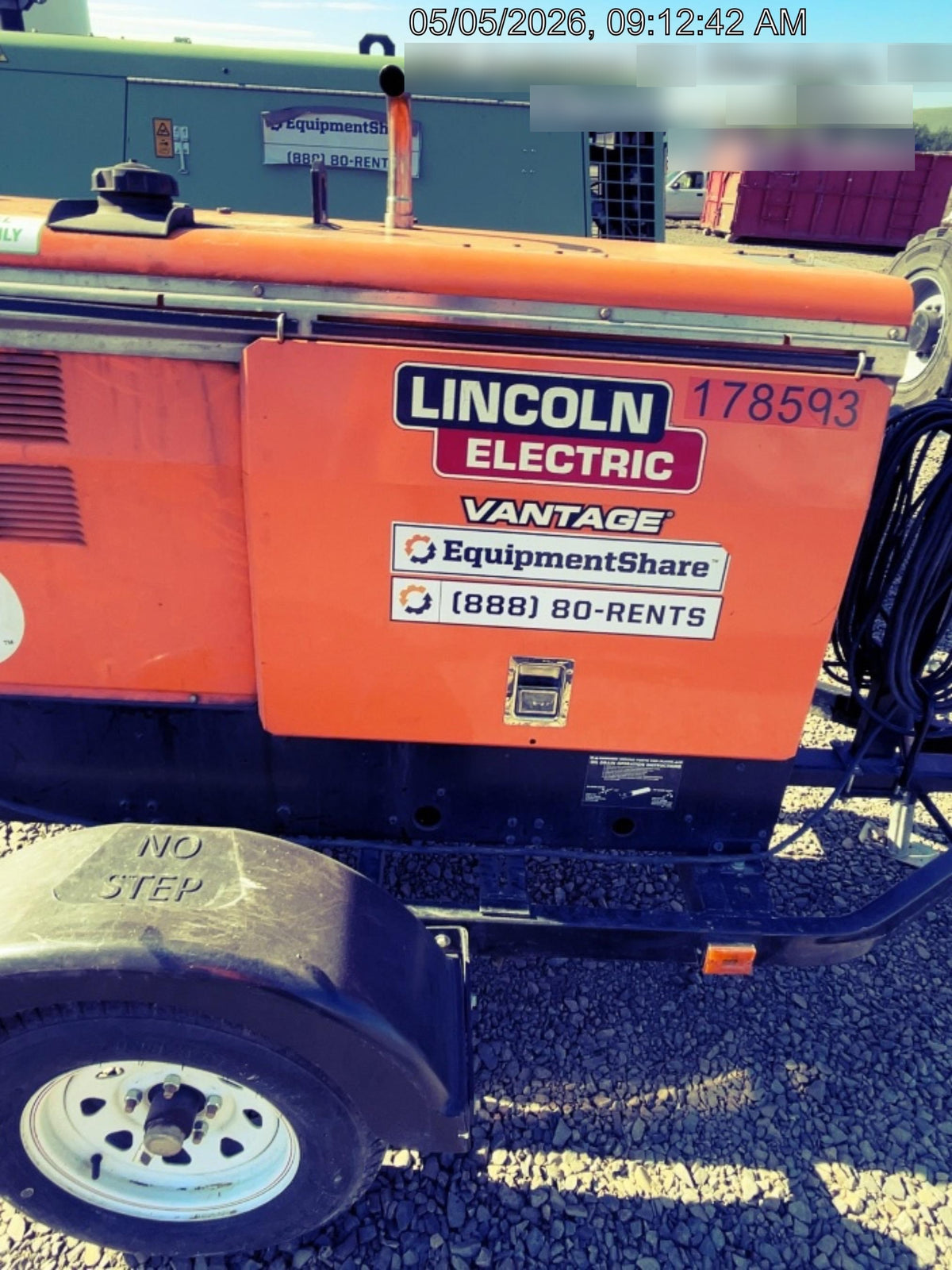 2021 Lincoln Electric Vantage 322 Vantage 322 Ready Pak 3 w/ Decals, ORANGE (includes trailer, cable rack, fender light kit) NO Telematics